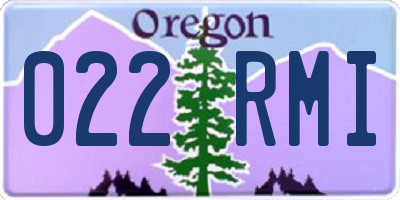 OR license plate 022RMI