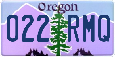 OR license plate 022RMQ
