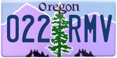 OR license plate 022RMV