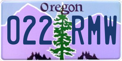 OR license plate 022RMW