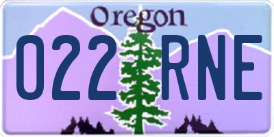 OR license plate 022RNE