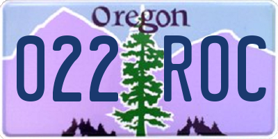 OR license plate 022ROC