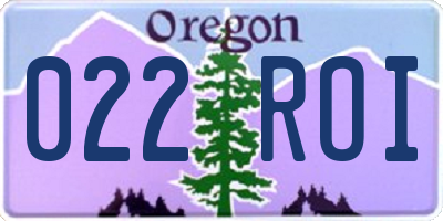 OR license plate 022ROI