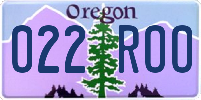 OR license plate 022ROO
