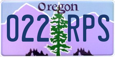 OR license plate 022RPS