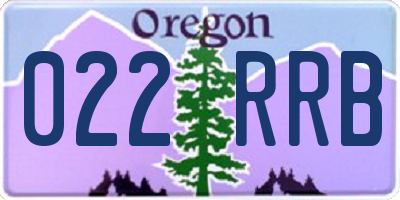 OR license plate 022RRB