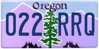 OR license plate 022RRQ