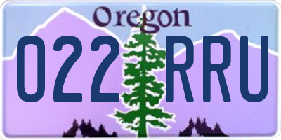 OR license plate 022RRU
