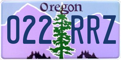 OR license plate 022RRZ