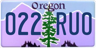 OR license plate 022RUO