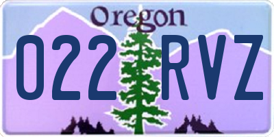 OR license plate 022RVZ