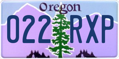 OR license plate 022RXP