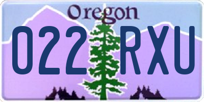 OR license plate 022RXU