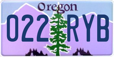OR license plate 022RYB