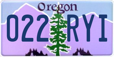 OR license plate 022RYI