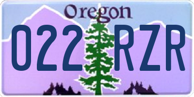 OR license plate 022RZR