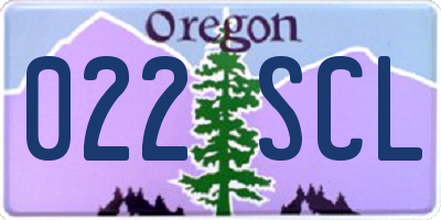 OR license plate 022SCL