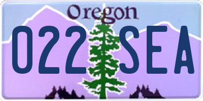 OR license plate 022SEA
