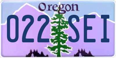 OR license plate 022SEI