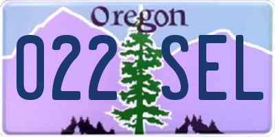 OR license plate 022SEL