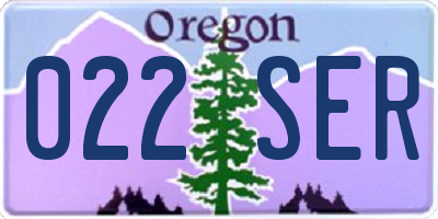 OR license plate 022SER