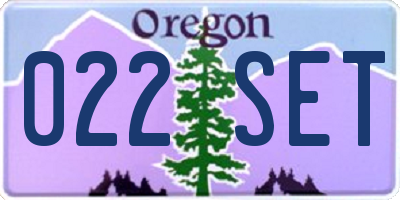 OR license plate 022SET