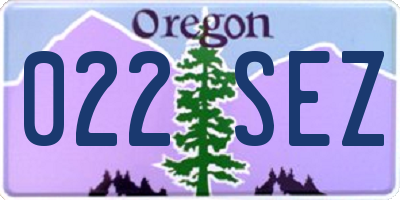 OR license plate 022SEZ