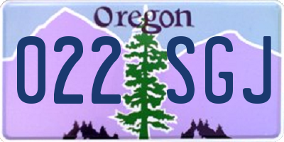 OR license plate 022SGJ