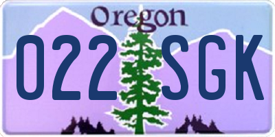OR license plate 022SGK