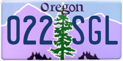 OR license plate 022SGL