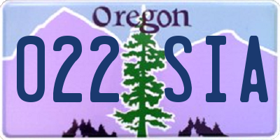 OR license plate 022SIA
