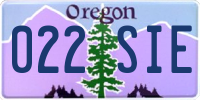 OR license plate 022SIE