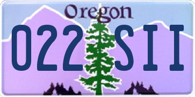 OR license plate 022SII