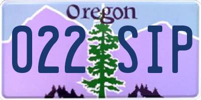 OR license plate 022SIP