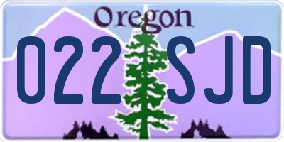 OR license plate 022SJD