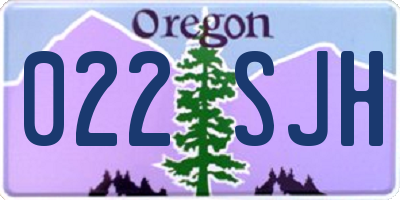 OR license plate 022SJH