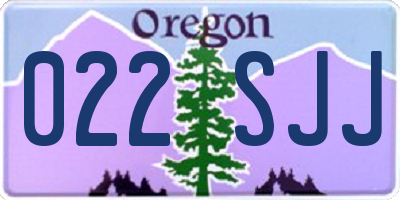OR license plate 022SJJ
