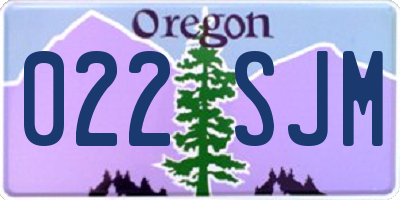 OR license plate 022SJM