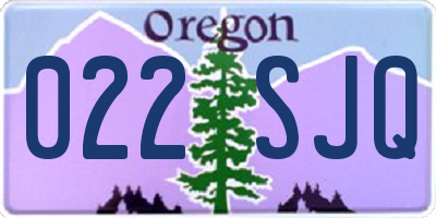 OR license plate 022SJQ