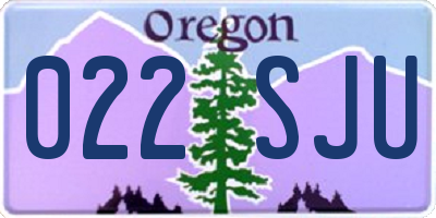 OR license plate 022SJU