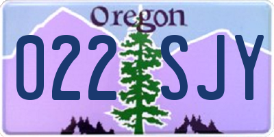 OR license plate 022SJY