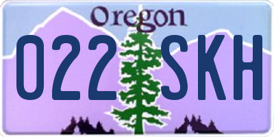 OR license plate 022SKH