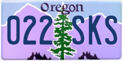 OR license plate 022SKS