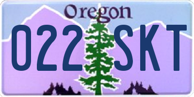 OR license plate 022SKT