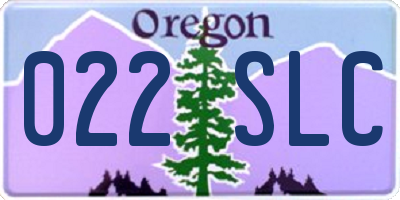 OR license plate 022SLC