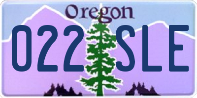 OR license plate 022SLE