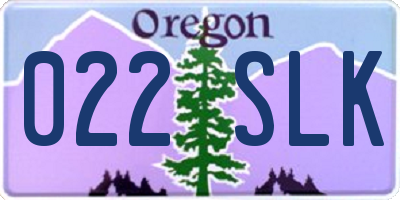 OR license plate 022SLK