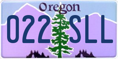 OR license plate 022SLL