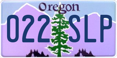OR license plate 022SLP