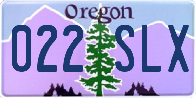 OR license plate 022SLX
